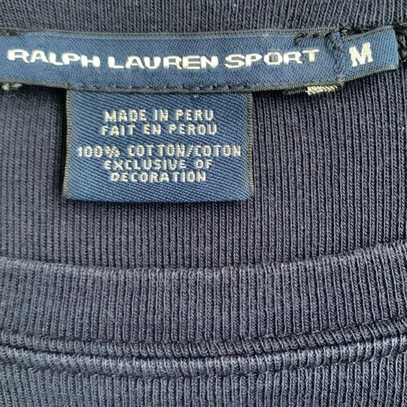 Ralph Lauren Sport Cotton Crew Neck Long Sleeve T-Shirt Size M - Picture 5 of 5